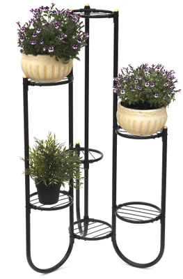 Productafbeelding van DanDiBo bloemenrek, metalen, zwart, 93923. Plantenrek, bloemenrek, plantenstandaard