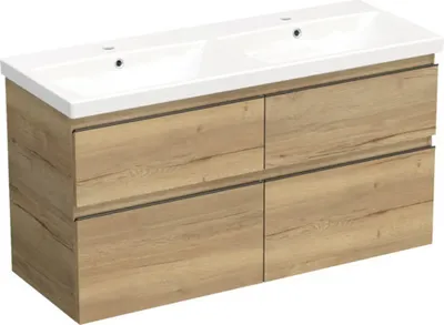 Obrázek produktu pro Koupelnová skříňka s umyvadlem Jungborn TRENTA 120 cm dub halifax přírodní