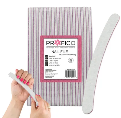 Produktbild von Profico Bananen-Nagelfeile 180/240 Grau 25 Stück