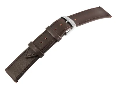 Produktbild von Echtleder-Uhrenarmband, dunkelbraun, 10 mm - 20 mm