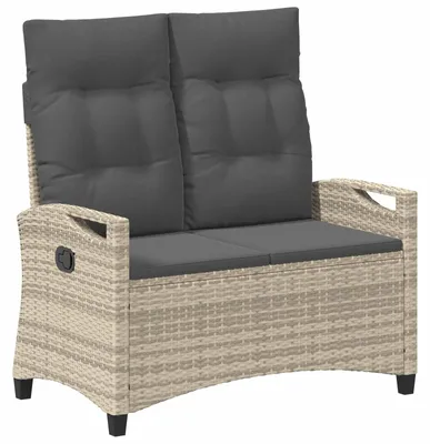 Immagine prodotto di Panchina da giardino vidaXL con cuscini 105 x 60 x 112 cm in acciaio