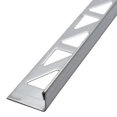 Produktbild von Dalsys Fliesenschiene Fliesenprofil Edelstahl L-Profil Gebürstet 2,5m x 12,5mm, Fliesenprofil