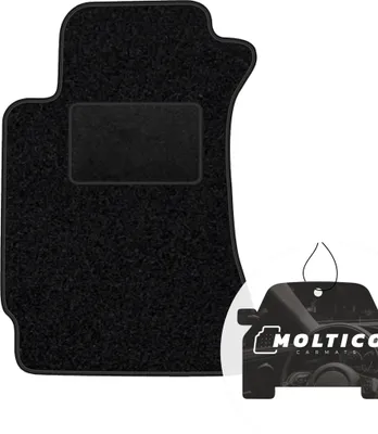 Produktbild von moto-MOLTICO Fahrer Fußmatte Auto Velours Fahrerseite Autoteppiche Schwarz Fahrermatte 1-teilig passend für Subaru Forester 2002-2007
