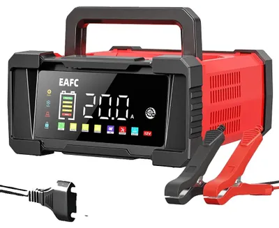 Image de Chargeur de batterie, charge automatique, 7 niveaux, 12 V 20 A  24 V 10 A
