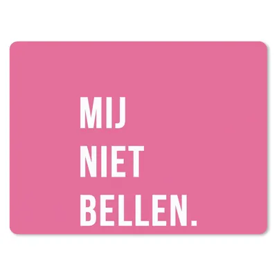 Produktbild von MuchoWow® Mauspad Mousepad Zitate - Sprichwörter - Ruf mich nicht an. - Rosa - Weiß 23x19 cm - Mousepads - Maus Mat - Pad - Mausunterlage - Schreibtischunterlage - Mauspad