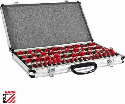 Image de Holzmann Jeu de défonceuses 50 pces dans un coffret aluminium