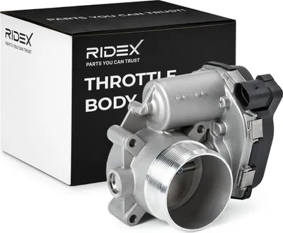 Produktbild von RIDEX 158T0018 Drosselklappe für VW Golf VII Schrägheck (5G1, BQ1, BE1, BE2) GOLF VI (5K1) Golf V Schrägheck (1K1) Polo Schrägheck (6R1, 6C1) für AUDI