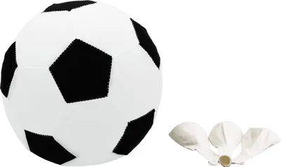 Produktbild von Wolkenstürmer Pocketball Balu Fußball (schwarz-weiß) in Größe S (24cm) - inkl. 3 Ballons