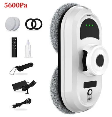 Zdjęcie produktu dla Robot do automatycznego mycia okien - B-5600Pa - Robot do czyszczenia szyb - Moc ssania: 5600Pa - Sterowanie zdalne - Elektryczny robot do mycia okien - 220 V