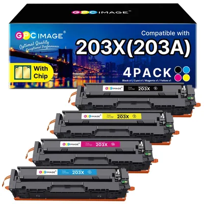 Obrázok produktu pre Solidchoice – Tonery do tlačiarní HP 203X, 4 kusy (čierna, azúrová, žltá, magenta)