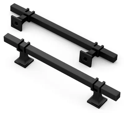Produktbild von 10 Möbelgriffe in Schwarz – 128 mm Lochabstand, Griffe für Schränke und Schubladen