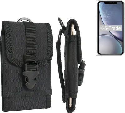 Produktbild von K-S-Trade Handyhülle kompatibel mit Apple iPhone XR Gürteltasche Holster Handytasche Gürtel Tasche Schutzhülle Robuste Handy Schutz Hülle Tasche