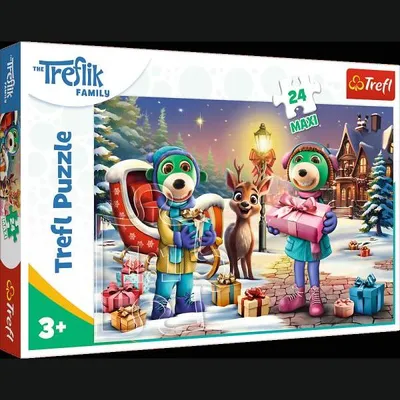 Zdjęcie produktu dla Trefl Puzzle 24 maxi Zimowy czas z Treflikami, 24 szt., Kreskówki, 3 lat(a)