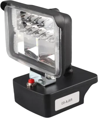 Productafbeelding van LED Werklamp - Bouwlamp Spot - Buitenwerk Verlichten - 18 Krachtige LEDs - 15 x 12 x 11 cm - Zwart