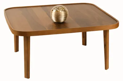 Produktbild von Skye Decor, Hochwertiger Couchtisch aus 100% Buchenholz, Walnuss, 90x42x90 cm
