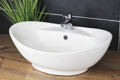 Produktbild von Aufsatzwaschbecken 60x40 cm Oval Waschbecken Modern