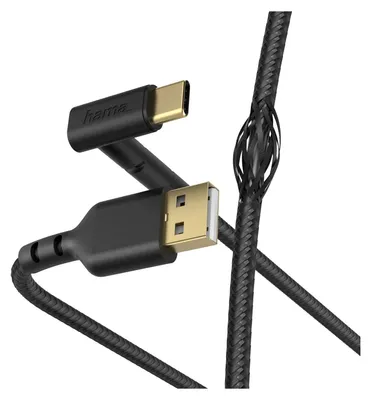 Immagine prodotto di Cavo di ricarica/dati da USB-A a USB-C 1,5 m angolato nero