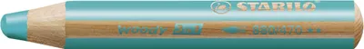 Close-up of a turquoise colored pencil.