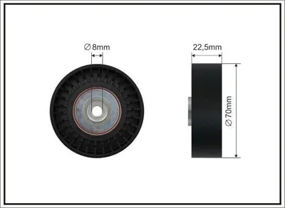Produktbild von CAFFARO 06-98 Umlenkrolle Keilrippenriemen 70mm für BMW 3 Limousine (E46) 5 Limousine (E39) 3 Touring (E46) 5 Touring (E39) 3 Limousine (E36)