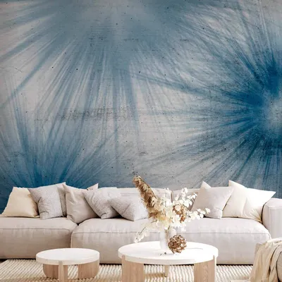 Produktbild von Selbstklebende Folie Fototapete - Blue Shadows 294x210 cm Abstrakt a-A-10165-a-a