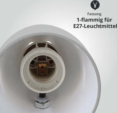 Produktbild von Schreibtischlampe Tischleuchte mit Schwanenhals zum Klemmen silber/chrom Sockel E27 L112xH350mm