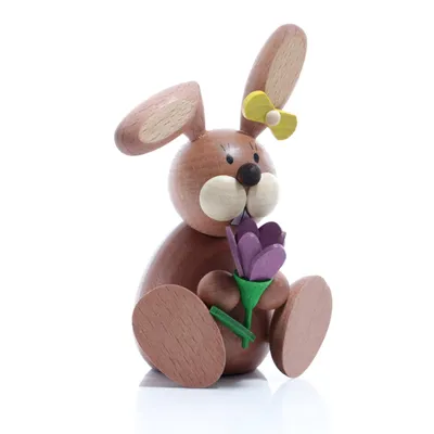 Produktbild von Osterartikel Osterhase mit Blume Krokus Höhe=11cm NEU