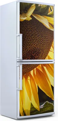 Produktbild von Kühlschrankdekoration  60x180 cm  Aufkleber auf dem Kühlschrank - Gelb Sonnenblume
