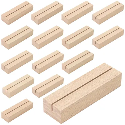 Immagine prodotto di Portacarte da tavolo - Portacarte in legno - 15 pezzi - 10 x 3 x 2 cm - Faggio