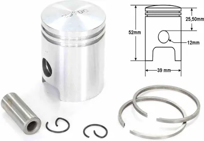 Obrázok produktu pre Piest Simson S51 39,00 4-Smyčkový Komplet