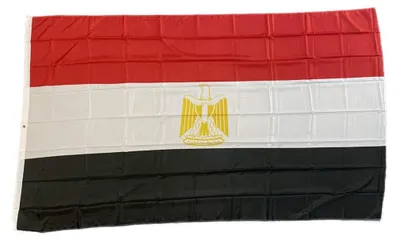 Produktbild von XXL Flagge Ägypten 250 x 150 cm Fahne mit 3 Ösen 100g/m² Stoffgewicht Hissfahne Hissflagge Gartenfahne Dekoration WM Fussball Fan