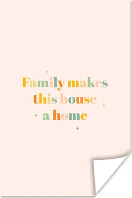 Produktbild von MuchoWow® Poster Zitate - Familie - Die Familie macht das Haus zu einem Zuhause - Sprichwörter 20x30 cm - Papierdruck