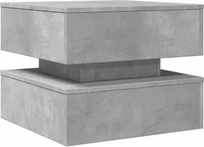 Produktbild von "im Sonderangebot"Couchtisch - CLORIS - Wohnzimmertisch - Robust und langlebig - mit LED-Leuchten Betongrau 50x50x40 cm - DEMöbel3972168