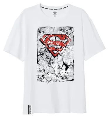 Produktbild von DC Comics Superman Herren kurzarm T-Shirt – Weiß / XL