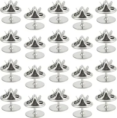 Produktbild von 100 Stück 11 mm Schmetterlingsnadeln mit 100 Stück 10 mm Krawattennadeln, Silbernadeln für Schmuckherstellung und Basteln (Silber)