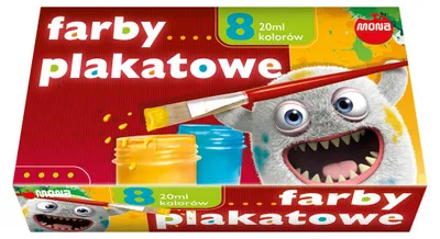 Immagine prodotto di Mona Farby Plakatowe Ekonomiczne, 8 kolorów po 20 ml