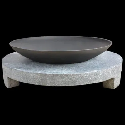 Image de Esschert Design Coupe à feu Granito socle rond ; FF137