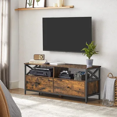 Produktbild von VASAGLE Lowboard Fernsehtisch, 2 Schubladen, 2 Fächern, Breite 120cm