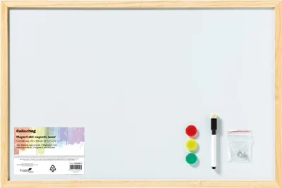 Image de Walther Tableau magnétique 40x60 cm avec stylo et aimants blanc naturel