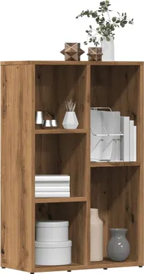 Imagen del producto de Maison Exclusive - Estantería para libros, roble artesanal, 50x25x80 cm, material de madera