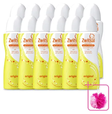 Immagine prodotto di 12 flaconi spray deodorante Zwitsal Origineel, 100 ml ciascuno, confezione risparmio, 12 pezzi