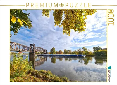 Produktbild von CALVENDO Puzzle Historische Hubbrücke mit Binnenschiff | 1000 Teile Lege-Größe 64x48cm Foto-Puzzle für glückliche Stunden