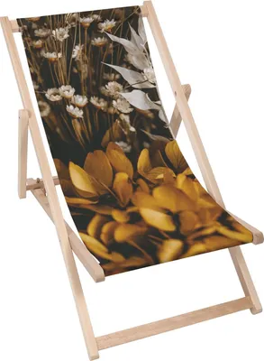 Produktbild von DreamRoots Liegestuhl klappbar Holz, Buchenholz bis zu 130 kg, Sonnenliege klappbar mit 3-stufiger Neigungsregulierung der Rückenlehne, Boho Style