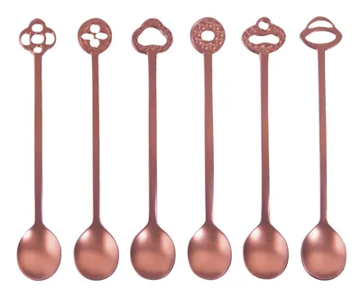 Produktbild von Sambonet Living Antique Oriental/PVD Kupfer Set 6 Partylöffel 52649R02