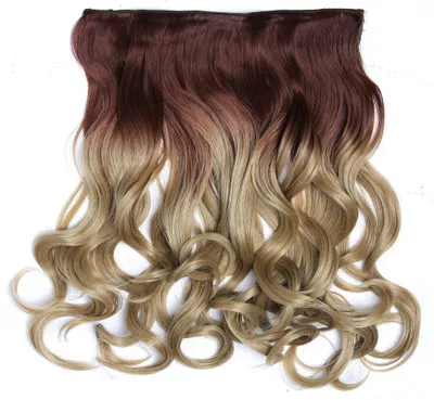 Produktbild von WIG ME UP Clip-in Haarverlängerung Hinterkopf breit lockig Ombre Kupferbraun Aschblond CMT-863-30TT24