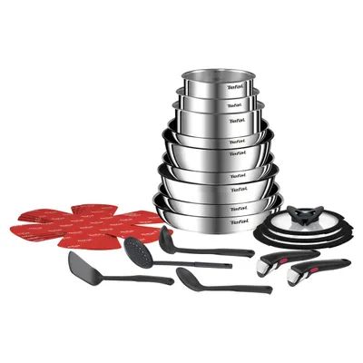 Zdjęcie produktu dla Tefal Ingenio L897SM74, Zestaw mieszany, Stal nierdzewna, Stal nierdzewna, Tytan, Czarny, Bakelit