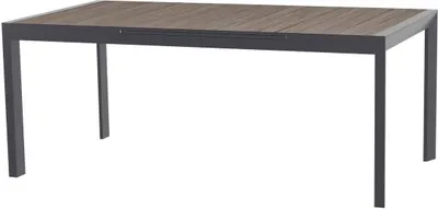 Produktbild von Ausziehbarer gartentisch "evasion" roggen & graphit 10 plätze aus epoxybehandeltem aluminium - Hespéride