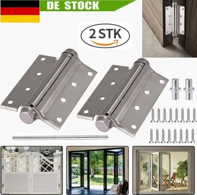 Produktbild von 2x Edelstahl Pendeltürscharnier Saloontür Pendeltürband Schwingtüre Scharnier