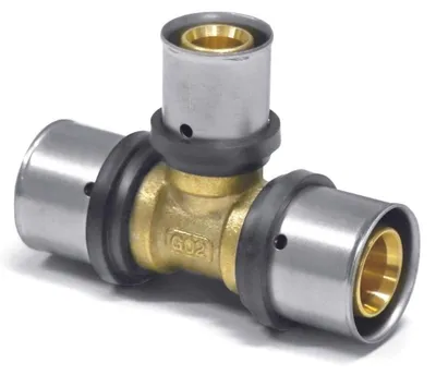 Immagine prodotto di Raccordo a T Pressfitting Ridotto 26x3 26x3 20x2 per Tubo Multistrato