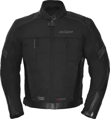 Produktbild von Büse Novaro wasserdichte Motorrad Leder-/Textiljacke, schwarz, 56