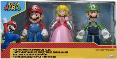 Image de JAKKS PACIFIC - Zestaw 3 Figur Super Mario Bros 10cm - Kolekcjonerskie Figurki